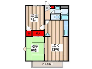 プレステージ武蔵野【2階】の間取り