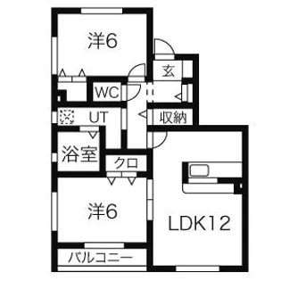 サンリッチB【1階】の間取り