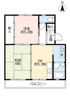 UR男山【5階】の間取り