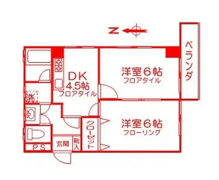 ボヌールカサマ【3階】の間取り