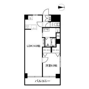 第23宮庭マンション【5階】の間取り