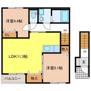 チェリーハウスII【2階】の間取り