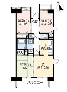 URコンフォール上野台【2階】の間取り