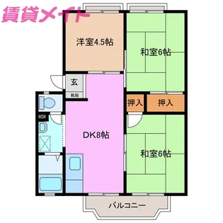 サンヴィレッジ小杉 A棟【1階】の間取り