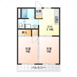 YAYOICHO FLAT【2階】の間取り