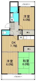 スクエア西部【1階】の間取り