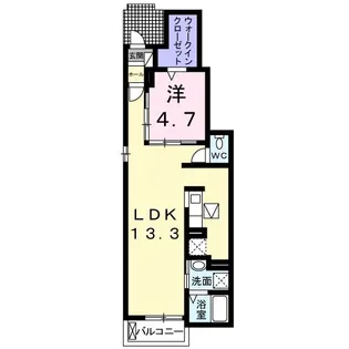 アヴェニュー 泉大津【1階】の間取り