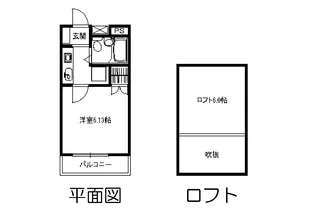 ベルアミューズB【2階】の間取り