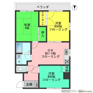 Sマンション【3階】の間取り