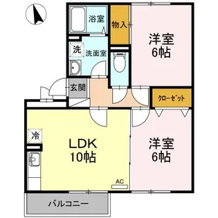 アベニール・クレア【1階】の間取り