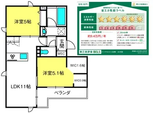 パークウェスト北浦和【2階】の間取り