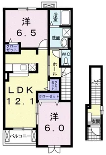 さくらろーずB【2階】の間取り