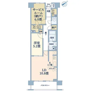 クレストフォルム新横浜サウススクエア【6階】の間取り