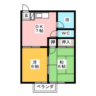 清光コーポ【1階】の間取り