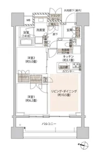 ザ・パークハウス本郷【5階】の間取り