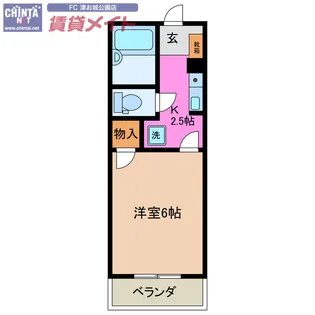 ビューハイツ桜田【4階】の間取り