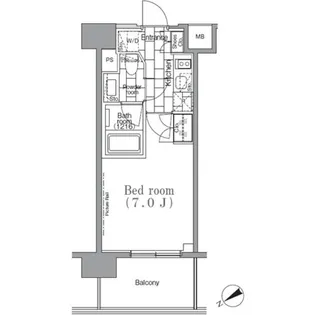 パークハビオ目黒リバーサイド【9階】の間取り