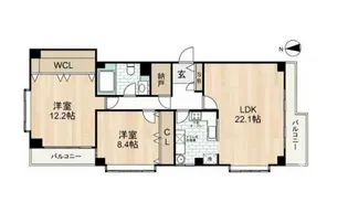 池田山KAY&KAY WEST【2階】の間取り