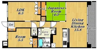 ファインクォーターシティ【13階】の間取り