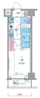 GENOVIA南千住Vskygarden【4階】の間取り