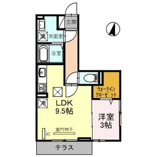 クレール西大宮【1階】の間取り
