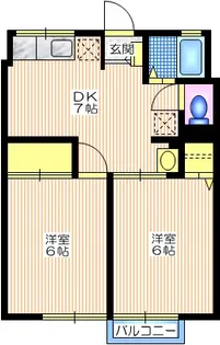 シティハイム ブラドリー2【1階】の間取り