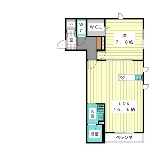 シャルロット星が丘【3階】の間取り