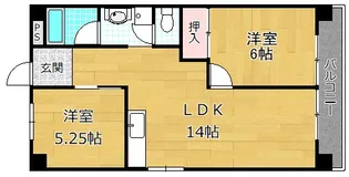 レジデンス松栄II【2階】の間取り