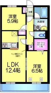 扇グリーンヴィレッジ A【2階】の間取り