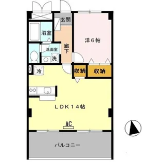 エルロード住吉7号館【4階】の間取り