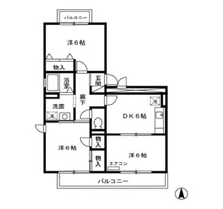 オーシャンヒルズ B【2階】の間取り