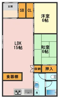 コーポ山田【1階】の間取り