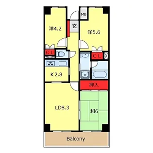 イーストヒル町屋【13階】の間取り