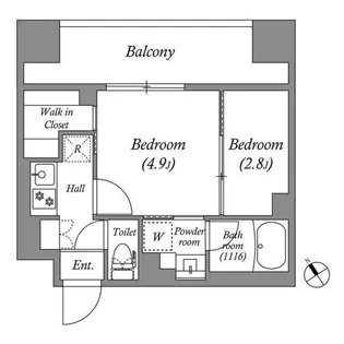 ACP Residence 西巣鴨【7階】の間取り