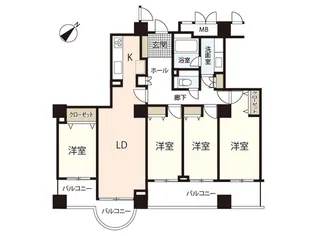 A.CITYタワーズウエスト【20階】の間取り