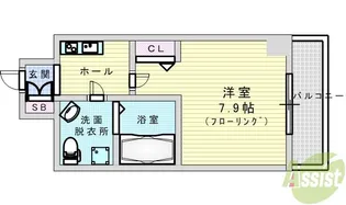 SERENITE江坂四番館【4階】の間取り