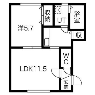 メゾン琴似【2階】の間取り