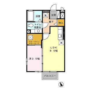 ヴィルオランジュUD【1階】の間取り