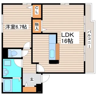 パークアベニューI番館【2階】の間取り