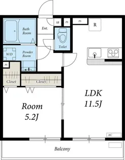 リブリ・ウエストヒルズ湘南台【2階】の間取り