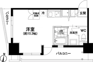 西新ROOMS【4階】の間取り