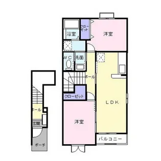 プリムローズ・ガーデン【1階】の間取り