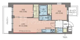 プレジオ北綾瀬ASIAN【6階】の間取り
