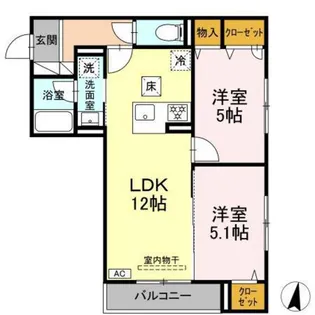 D’Bless川崎 East【1階】の間取り