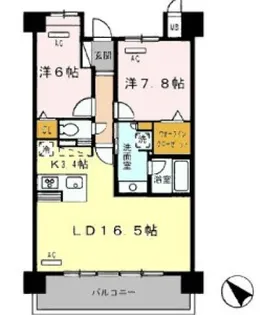 ロイヤルパークス豊洲【6階】の間取り