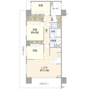 オープンレジデンシア中野平和の森公園【6階】の間取り
