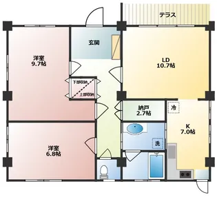HONOKAAHOUSE【1階】の間取り