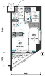 リヴシティ練馬高野台【6階】の間取り