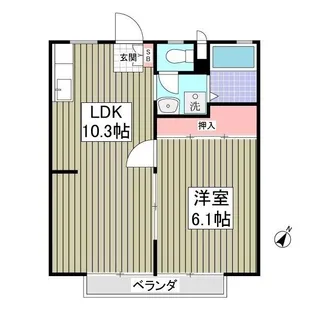 ガーデンコート【1階】の間取り