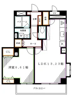 ユーコート野方【4階】の間取り